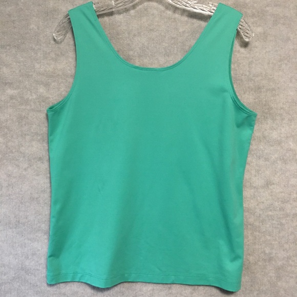 CHICOS SZ 2. (LG) GREEN TANK TOP - Picture 2 of 11
